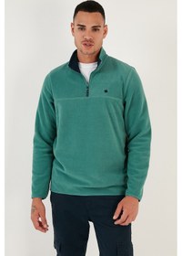 Resim Buratti Slim Fit Anti-Pilling Tüylenme Yapmayan Bato Yaka Şardonlu 2'Li Paket Erkek Polar 5906001S2 Antrasit-Benetton 