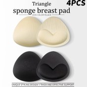 Resim 2/4 adet Kalınlaştırılmış Üçgen Sünger Göğüs Pedleri Mayo Pedleri Push-Up Küçük Göğüs Genişletme Görünmez Dikişsiz İç Giyim Bikini İçi, Kadın İç Giyim ve Sütyen Aksesuarları 
