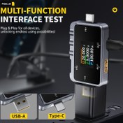 Resim 1 adet FNAC-28 Tip-C/USB Test Cihazı Dijital Voltmetre Pil Kapasite Test Cihazı Gerilim Akım Ölçer Ampermet Dedektör Güç Bankası Şarj Göstergesi 