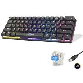 Resim Mekanik Gaming Mini Klavye Blue Switch Rgb - Siyah G509b 