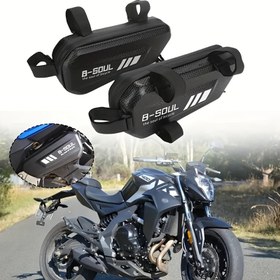 Resim Su geçirmez Motosiklet Sert Kabuk Çantası - Çıkarılabilir Kayış, EVA Malzeme, Siyah - Sokak Spor Motosikletleri & Dağ Bisikletleri için İdeal 