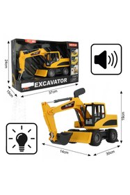 Resim Tıfıl Toys 1:12 Sürtmeli Sesli Işıklı Oyuncak Ekskavatör 