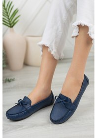 Resim Khayt Belare Casual Günlük Kadın Babet Ayakkabı Lacivert 