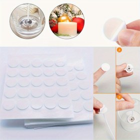 Resim 400 adet Isıya Dayanıklı Mum Işığının Yapışkanlı Etiketleri - Güçlü Yapışkan, Çift Taraflı, Güvenli ve Temiz DIY Mum Yapımı için Kolay Uygulanabilir, Mum Yapımı Malzemeleri 