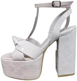 Resim BABLİSOK 8189 PLATFORM TOPUK KADIN ABİYE GELİNLİK SANDALET Bej 3 
