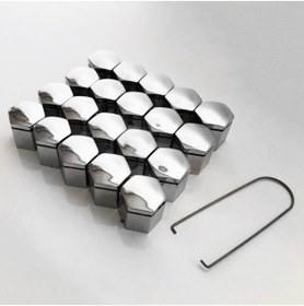 Resim Bijon Kapağı Krom Efekt 17mm Uyumlu 20li Set 