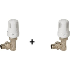 Resim Pasifik Doğalgaz Eca 1/2 Köşe Termostatik Vana 2'li Paket 