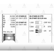 Resim Esse Otomotiv Corolla Uyumlu 92-00 1.6 81.00Mm 4Afe Enjeksiyonlu Std Segman - GOE-06-374800-50 - 06-374800-50 