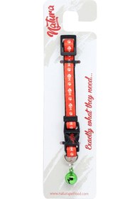 Resim Natura Yavru Kedi Boyun Tasması - Kılçık ve Pati Kırmızı 