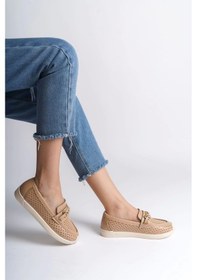 Resim Lıly Bağcıksız Ortopedik Rahat Taban Kalp Desenli Kadın Babet Ayakkabı Kt - Ten Ten 