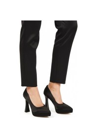 Resim Ayakmod Siyah Saten İnce Uzun Kadın Topuklu Ayakkabı 448206 Z Sıyah Saten 