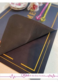 Resim 35x50 Bulaşık Matı, Bulaşık Kurutma Matı, Süper Emici Bulaşıklık, Tezgah Üstü Mat Gri 