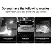 Resim Elmpaly Kırmızı Sku Araç Tampon Reflektif Güvenlik Şeridi Gece Sürüşü İçin Dayanıklı Sarı Kırmızı Yansıtıcı Bant Otomobil Kamyon Görünürlük Stil Sürücü Hediyesi 