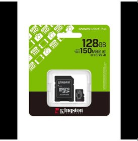 Resim Kıngston Sdcs3/128gb, Canvas Select Plus Gen3 A1, 100mb/s, Microsd Kart Bellek Sd Adaptörlü 