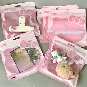 Resim 20-Pack SANRIO Hello Kitty Mini Storage Bags, Reusable Plastic, Dust-Proof Transparent Zipper Pouches for Jewelry, Travel & Party Gifts, Universal Holiday Use, No Electricity Needed 