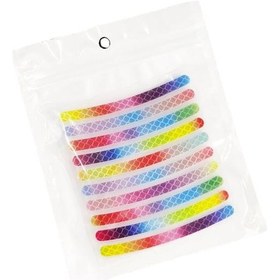 Resim 20 Adet Araba Çıkartmaları Renkli Tekerlek Göbeği Reflektörler Güvenlik Dekorasyon İçin Şık Kişilik Araç Çıkartmaları A 