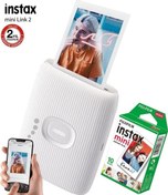 Resim instax Mini Link 2 Beyaz Akıllı Telefon Yazıcısı ve 10’lu Mini Film Fujifilm