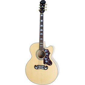 Resim Epiphone EJ-200 CE Gold Elektro Akustik Gitar (Natural) 