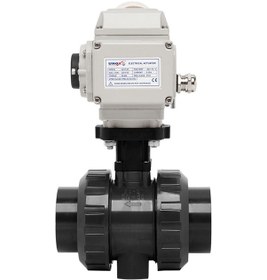 Resim Unox Elektrik Aktüatörlü Pvc Küresel Vana Su İçin 