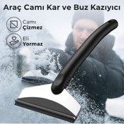 Resim Polham 25CM Ergonomik Araç Camı Kar Kazıyıcı, Çizik Yapmaz, Eli Yormaz Pratik Kar ve Buz Kazıyıcı 
