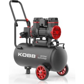 Resim Kobb KBK25S 1.7 Hp 25 Lt 8 Bar Yağsız Sessiz Taşınabilir Hava Kompresörü 