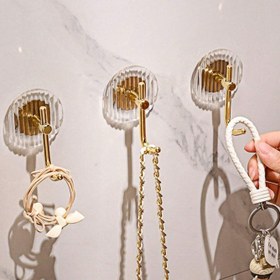 Resim 2 Adet Lüks Hafif Havlu Askısı - Akrilik Deliksiz Yapışkanlı Kanca - Banyo, Yatak Odası, Mutfak ve Oturma Odası Asma Depolama İçin Uygun (Altın/Gümüş) 