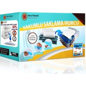 Resim 3 Adet Vakumlu Poşet Seti 90 Cm X 120 Cm Mega Jumbo Boy Çift Kişilik Yorgan Vakumlu Hurç Şeffaf 