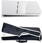 Resim Szaerfa PS5 İnce Disk ve Dijital Sürüm için Toz Kapağı, Oyun Konsolu Koruyucu Kılıf Kılıf Su Geçirmez Yıkanabilir Playstation 5 Slim için Toz Kapağı Kılıfı (Yatay Siyah) 