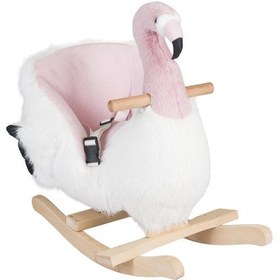 Resim Tommybaby Egitici Peluş Sallanan At Ahsap Sallanan At Beyaz 