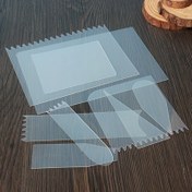 Resim 9 parça, Profesyonel Pasta Düzleştirme Seti - Pasta Kazıyıcı, Krem Spatulası, Pasta Kesici, Hamur Kalıbı - Mükemmel Pişirme ve Süsleme İçin Temel Mutfak Aletleri 