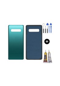 Resim Samsung S10 Plus Sm-g975f Uyumlu Arka Pil Kapağı Yeşil + Montaj Seti Çok Renkli 