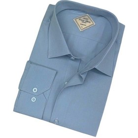 Resim Pamuklu Mavi Uzun Kollu Erkek Gömlek Slim Fit Kalıp -9793 Mavi 
