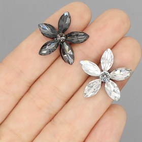 Resim 10 Adet Yüksek Kaliteli Parlayan Cam Taş Çiçek Yama - Çanta, Saç Tokası, Ayakkabı, Çorap ve Şapka DIY Dekorasyon Aksesuarları İçin Uygun 