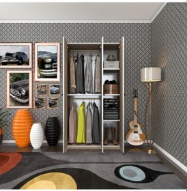 Resim Kenzlife Gardırop 3 Kapılı Kapaklı Guzmanya Crd 173 90 42 Gardolap Dolap Ofis 