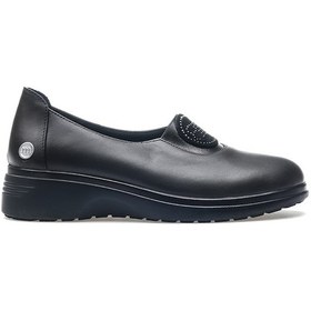 Resim Mammamia Kadın Hakiki Deri Taş Detaylı Casual Günlük Ayakkabı 36-40 24k D24ka-410 Z Siyah Siyah 