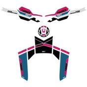 Resim GP Kompozit CF Moto 450 MT 2024 Uyumlu Tank Pad Seti Mavi 