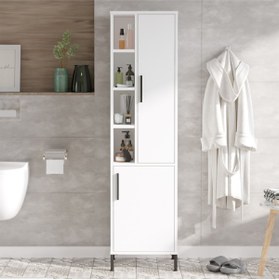 Resim Yurudesign Vitale Çok Amaçlı Dolap Banyo Dolabı Beyaz Vı2-w 