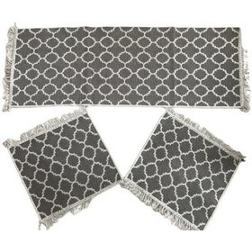 Resim Oto Koltuk Kilim Seti Gri - Beyaz 