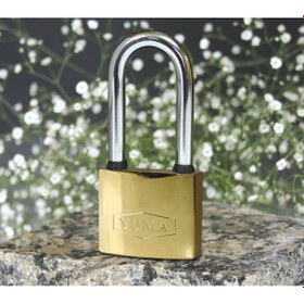 Resim Sarı Kaplama Döküm Uzun Asma Kilit 50mm 