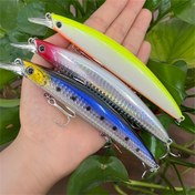 Resim 1 Adet Yüzen Minnow Yem 14.5cm/5.7in 26g/0.91oz - 3 Renk (Kırmızı/Sarı/Beyaz) ABS Sert Plastik Titreşimli Balıkçılık Yemi Üçlü Kancalı Turna, Levrek ve Alabalık İçin - Tatil Sezonu Balıkçılık Yemleri 