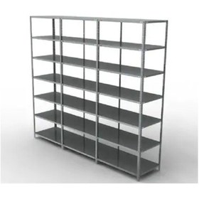 Resim Mekoraf Mekoraf 31 X 93 7 Katlı 2.5 Metre Duble 3 Ünite Çelik Raf 