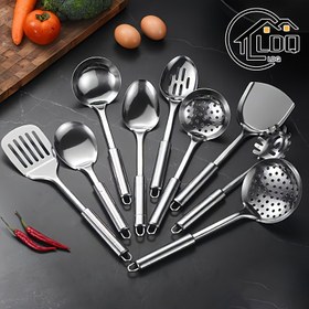 Resim 9 Adet Modern Paslanmaz Çelik Yemek Pişirme Alet Seti - Non-Stick, Yıkabilir, Kolay Depolama - Ev Şefleri ve Mutfak Meraklıları İçin İdeal 