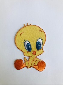Resim Looney Tunes Ütü Ile Yapışan Dokuma Nakışlı Arma - Patch - Yama Tweety (TİVİTİ) 2 Iron-on Motif 