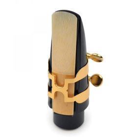 Resim D'Addario HAS1G Alto Saksafon H-Ligature ve Kapak Seti | Altın Kaplama (Gold) Harrison Tarzı Tasarım, 4 Noktadan Eşit Baskı ile Maksimum Rezonans 