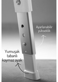 Resim Banyo & Mutfak Yardımcı Basamak Taburesi - Yaşlı Ve Bedensel Engelli Destek Beyaz 