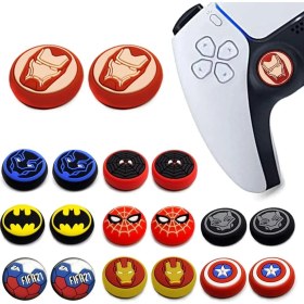 Resim Ps5 Dualsense 2 Adet Demr Adam Kabartma Desenli Analog Başlığ 