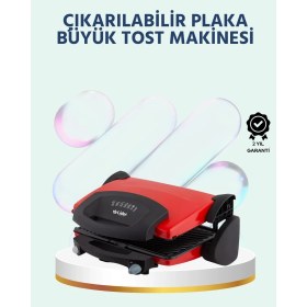 Resim Epilons 2000W Tost ve Izgara Makinesi – Granite/teflon Plaka Seçenekli 