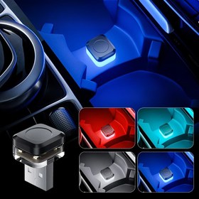 Resim 1 adet Mini USB Araç LED Ortam Işığı, USB Güçlü Atmosfer Lambası Araç İçi Dekorasyon, Ev Otomatik Aksesuarları, Motorlu Araç Uyumlu, ≤36V Çalışma Gerilimi, Pil Gerekmez 