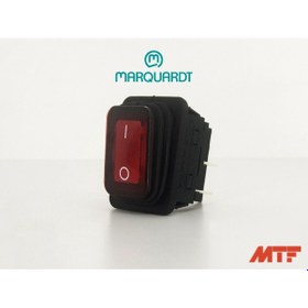 Resim Marquardt Kırmızı Işıklı Anahtar 16A.Kauçuk Korumalı 
