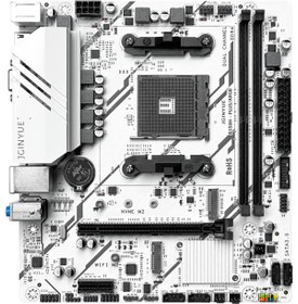 Resim Jginyue Jgınyue B350M-PLUS Amd B350 Chıpset Ddr4 4000 Mhz(Oc) Matx Am4 Gamıng Anakart 